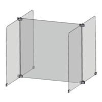 Franken Nies- en spatbescherming / tafelscherm »Module van 2« 70,9 x 60,2 cm
