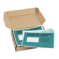 Mailmedia Pak met 250 documenten- en afleverbon-hoezen met opdruk, C5