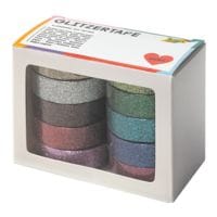 folia Pak met 10 decoratie plakband Glitter-Tape