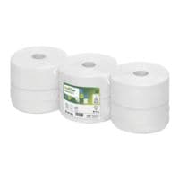 Satino comfort gerecycleerd toiletpapier 6x 1280 vel voor professionele verdeler (JT2) 2-laags, extra wit - 1 pak  6 grote rollen