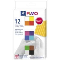 FIMO Pak met 12x boetseerklei Fimo soft - materiaalverpakking Basic