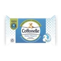 Cottonelle vochtige toiletpapier schoon Zorgzaam 1-laag, wit - 42 doekjes