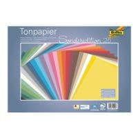 folia Gekleurd papier 130g/m 25 kleuren 35 x 50 cm 25 bladen
