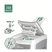 papiervernietiger LEITZ IQ Autofeed Office Pro 600, Veiligheidsklasse 4, snippers (4 x 36 mm), tot 600 bladen