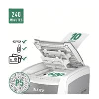 papiervernietiger LEITZ IQ Autofeed Office Pro 600, Veiligheidsklasse 5, micro (2 x 15 mm), tot 600 bladen