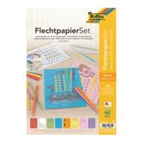 folia 5x vlechtpapier-set met vlechtstroken 24 bladen