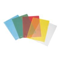 Herlitz Pak met 10 transparante zakken Pyramide A4 geassorteerde kleuren