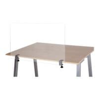Magnetoplan Nies- en spuugbescherming frameloos hyginewand acrylglas met klemhouders 62 x 7 x 62 cm