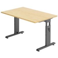 HAMMERBACHER Bureau O-Line 120 cm, L-onderstel antracietkleur