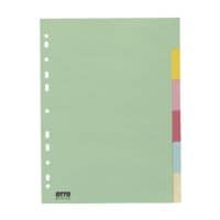 OTTO Office Nature tabbladen, A4 6-delig, pastelkleuren, gerecycleerd karton