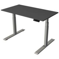 Kerkmann In hoogte verstelbaar bureau (mechanisch) Smart Office 125 cm, T-poot aluminiumzilver