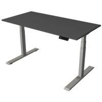 Kerkmann In hoogte verstelbaar bureau (mechanisch) Smart Office 140 cm, T-poot aluminiumzilver