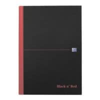 5x Oxford notitieboek Black n' Red A4 geruit