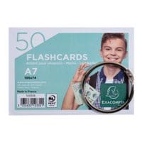 EXACOMPTA Indexkaarten met ring Flashcards A7 liggend, gelinieerd
