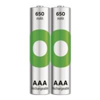 GP Batteries Pak van 2 oplaadbare batterijen ReCyko+ Micro / AAA / 650 mAh