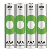 GP Batteries Pak van 4 oplaadbare batterijen ReCyko+ Micro / AAA / 850 mAh