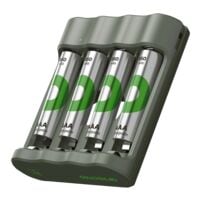 GP Batteries USB-laadapparaat GP B421 incl. 4 oplaadbare batterijen Micro AAA 850 mAh