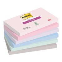 6x Post-it Super Sticky blok herkleefbare notes  Soulful Collection 12,7 x 7,6 cm, 540 bladen (totaal) 655-6SS-SOUL