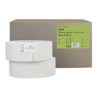 Plasticvrij gerecycleerd toiletpapier Jupp Jumbo 6 rollen, 2-laags, wit, jumborol