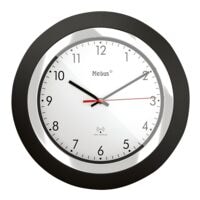 Mebus Radiogestuurde wandklok 19452  25 cm zwart