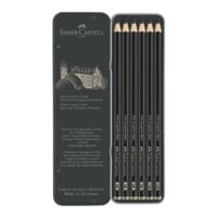 Set potloden Faber-Castell Pitt Graphite, 2B, 4B, 6B, 8B, 10B, 12B, zonder gom