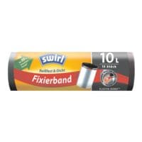Swirl Afvalzakken met bevestigingstape 10 L zwart 15 stuk(s)