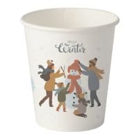 Papstar Pak met 50 papieren bekers Hello Winter