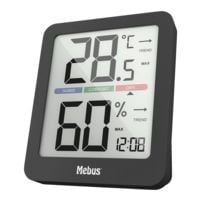 Mebus Digitale thermo-/hygrometer - zwart