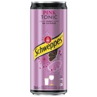 Schweppes Pak met 24 blikjes frisdrank Pink Tonic 330 ml