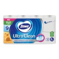Zewa Toiletpapier Ultra Clean 4-laags, wit - 8 rollen (1 pak  8 rollen)