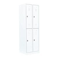 Lllmann garderobekast, 2x2, staal