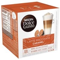 Nescafe Pak met 16 koffiecapsules Dolce Gusto® Latte Macchiato Caramel 8 porties