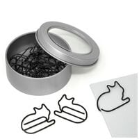 Paperclip Katze zwart, 15 stuks