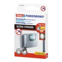 tesa Plakstroken powerbond, stevig plakkend/aan twee zijden plakkend, 9 stuk(s)