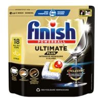 finish Pak met 18 vaatwasmachinecapsules Powerball Ultimate Plus All in 1 Citrus