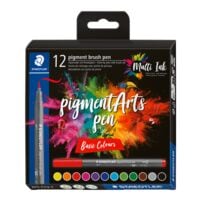 STAEDTLER Set van 12 viltstiften pigment brush pen 371