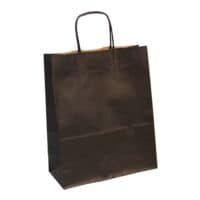 Clairefontaine Pak met 25 geschenktassen van kraftpapier zwart 22 x 10 x 27 cm