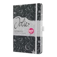 SIGEL notitieboek Jolie Cosmic Fantasy zwart hardcover A5 gelinieerd