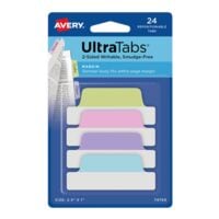 24x Avery Zweckform indexstroken UltraTabs pastel 63,5 x 25,4 mm, kunststof