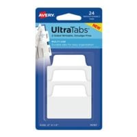 24x Avery Zweckform indexstroken UltraTabs - wit 50,8 x 38,1 mm, kunststof