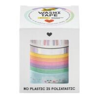 folia Deco-plakband Washi-Tape HOTFOIL RAINBOW CLOUDS, gekleurd/met de hand af te scheuren/weer verwijderbaar, 4 stuk(s)