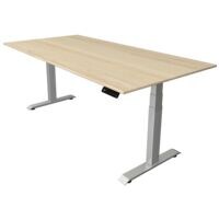 Kerkmann Zit-sta-tafel Move 4 200 cm, T-poot zilverkleur
