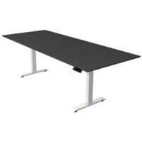 Kerkmann Zit-sta-tafel Move 4 250 cm, T-poot wit