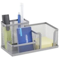 relaxdays Pennenhouder met notitiehouder mesh design