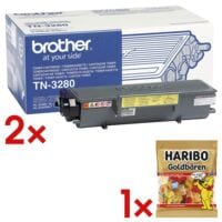 Brother 2x inktpatroon TN-3280 incl. vruchtengom Goldbren