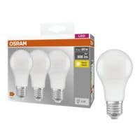 Osram 3x LED-lamp Base Classic A 8,5 W E27 2700 K