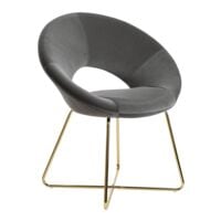 Wohnling Eetkamerstoel fluwelen bekleding 4-poots frame