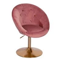 Wohnling Bezoekersfauteuil / clubfauteuil fluweel draaibaar