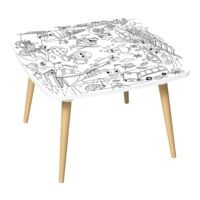 Paperflow Kleurtafel Kids Onderweg 60 cm, 4 poten