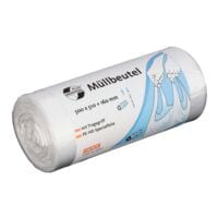 20 L afvalzakken gerecycled met draaggrepen Deiss UNIVERSAL PLUS® transparant  40 stuk(s)